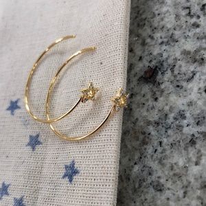 ALV JEWELS Star Hoop Earrings